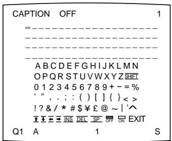SONY UP-51MD - Displaying the CAPTION Menu - 2