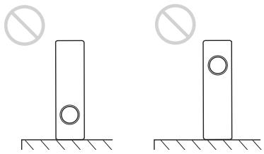 SONY VPL-ES7 - No coloque la unidad en posición vertical sobre un lateral - 1