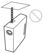 SONY VPL-ES7 - Do not use the Security bar for transporting or installation - 1