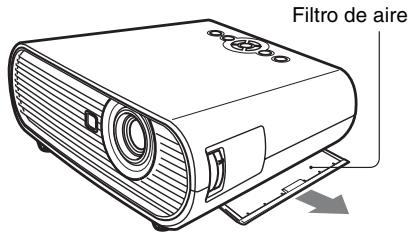 SONY VPL-ES7 - Limpieza del filtro de aire - 1