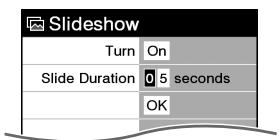 SONY PSR-505 - Setting the Slideshow - 1