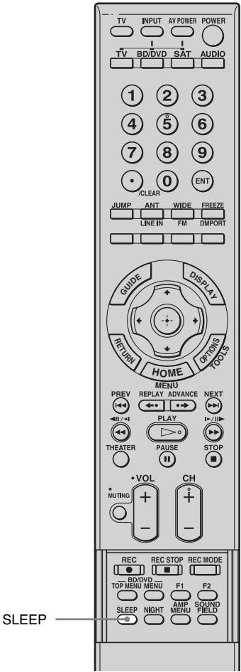 SONY RHT-S10 - Using the sleep timer - 1
