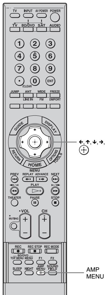 SONY RHT-S10 - Press AMP MENU. - 1