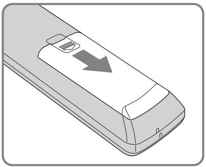 SONY RHT-S10 - Inserción de las pilas en el mando a distancia - 1