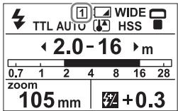 TTL AUTO WIDE HSS 2.0-16 m 0.7 1 2 4 8 16 28 zoom 105 mm +0.3