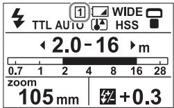 TTL AUTO WIDE HSS 2.0-16 m 0.7 1 2 4 8 16 28 zoom 105 mm +0.3