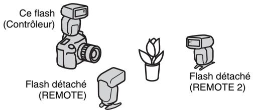 Ce flash (Contrôleur) Flash détaché (REMOTE) Flash détaché (REMOTE 2)