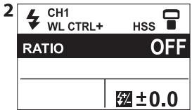 2 CH1 WL CTRL+ HSS RATIO OFF ±0.0