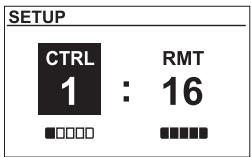 SETUP CTRL : RMT 1 16
