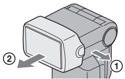 SONY HVL-F60M - Retrait de l'adaptateur d'orientation - 1