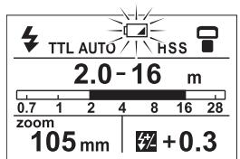 TTL AUTO HSS 2.0 - 16 m 0.7 1 2 4 8 16 28 zoom 105 mm +0.3