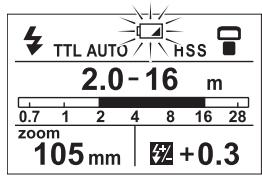TTL AUTO HSS 2.0 - 16 m 0.7 1 2 4 8 16 28 zoom 105 mm +0.3