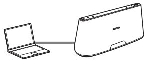 SONY RDP-XA700IPN - Connect the unit and the Mac or PC using a network (LAN) cable (not supplied). Then turn this unit on. - 1