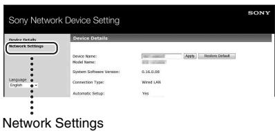 SONY RDP-XA700IPN - Select [Network Settings] from the menu. - 1