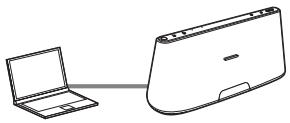 SONY RDP-XA700IPN - Raccordez l'appareil au mac ou au PC à l'aide d'un câble réseau (LAN) (non fourni). mettez ensuite cet appareil sous tension. - 1