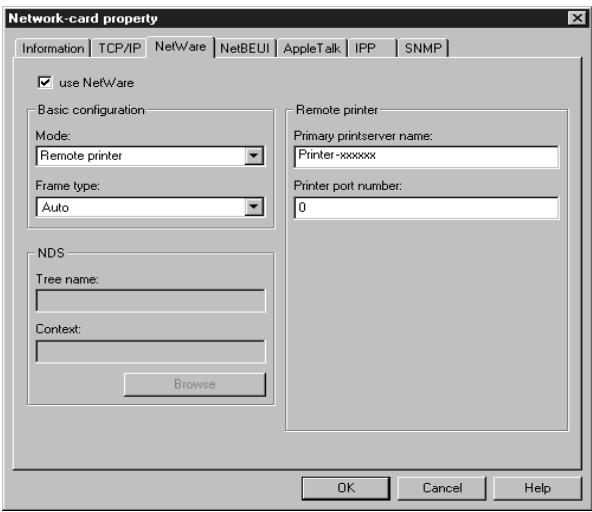 EPSON C82378 - Menu imprimante distante - NetWare - 1