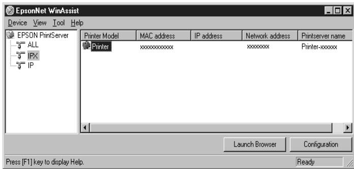 EPSON C82378 - Configuration pour netware à l'aide de epsonnet winassist - 1