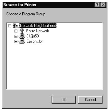 EPSON C82378 - Remarque sur l'utilisation de Browse (Parcourir) pour ajouter une imprimante : - 1