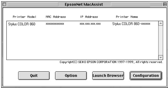 EPSON C82378 - Configuration pour une impression appletalk à l'aide de epsonnet macassist - 1