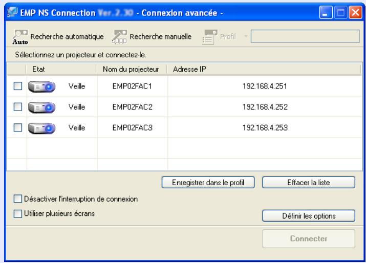 EPSON EB-G5100 - Utilisation de la fenêtre de connexion - 1