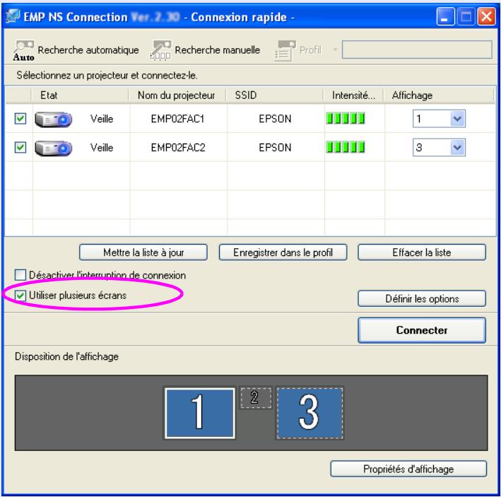 EPSON EB-G5100 - Activez la case à cocher "utiliser plusieurs écrans". - 1
