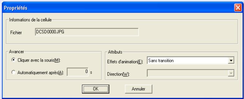 EPSON EB-G5100 - Cliquez à l'aide du bouton droit de la souris dans la cellule désirée ou dans l'animation, puis cliquez sur "propriétés de la cellule - 4