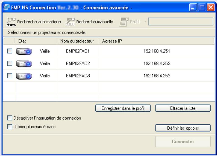 EPSON EB-G5350NL - Utilisation de la fenêtre de connexion - 1