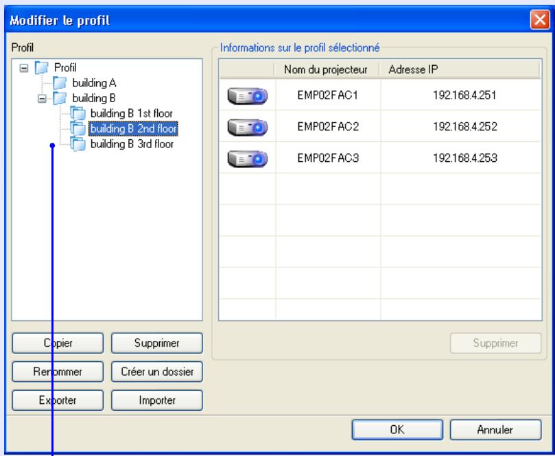 EPSON EB-G5350NL - Modifiez les informations enregistrées dans le profil. - 1