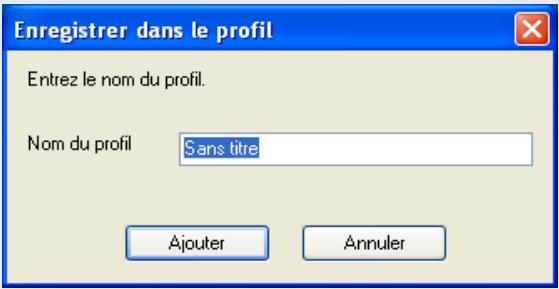 EPSON EB-G5350NL - Entrez un nom de profil puis cliquez sur "Ajouter". - 1