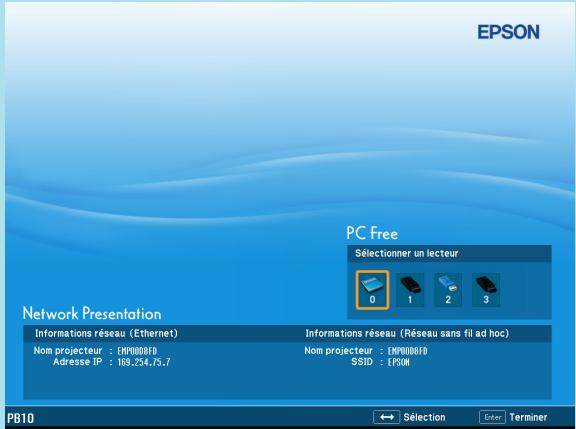 EPSON EB-G5350NL - Appuyez sur le bouton [EasyMP]. La fenêtre d'attente d'EasyMP s'affiche. - 15