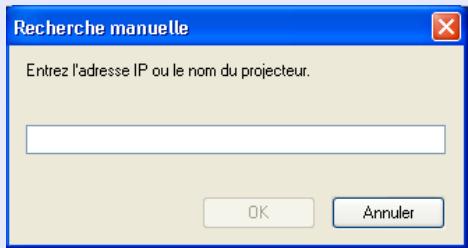 EPSON EB-G5350NL - Entrez l'adresse IP ou le nom du projecteur auquel vous voulez vous connecter, puis cliquez sur "OK". - 1