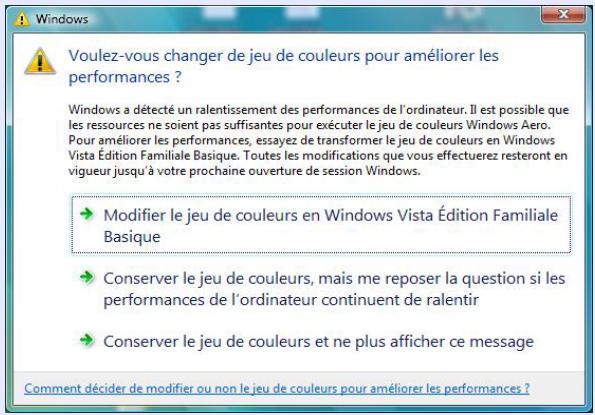 EPSON EB-G5350NL - Limitations dans Windows Aero - 1
