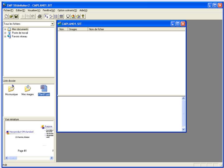 EPSON EMP-1810 - Tirez le fichier PowerPoint de la fenêtre des fichiers dans la fenêtre de scenario. - 1