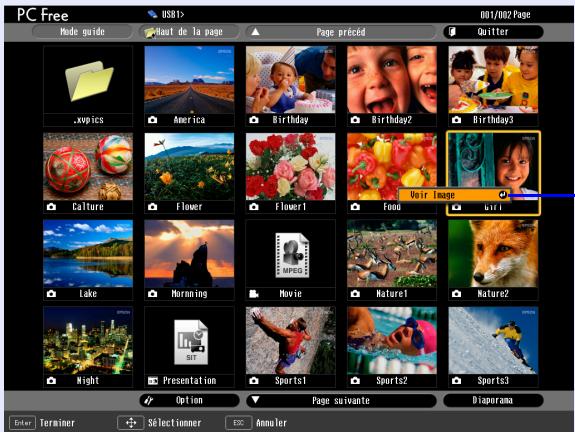 EPSON EMP-1815 - Appuyez sur le bouton [Enter] de la télécommande. - 1