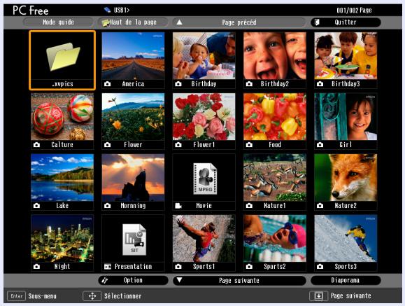 EPSON EMP-1815 - Appuyez sur le bouton [EasyMP] de la télécommande et assurez-vous que "EasyMP" s'affiche bien à l'écran. - 2