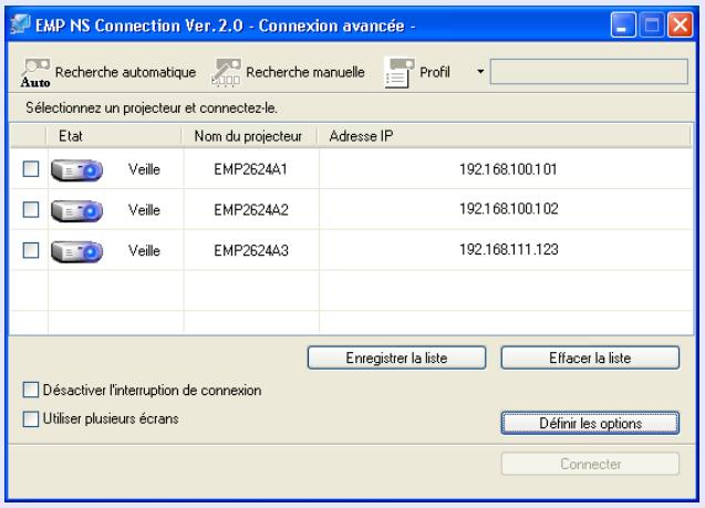 EPSON EMP-1815 - Fenêtre d'EMP NS Connection - 1