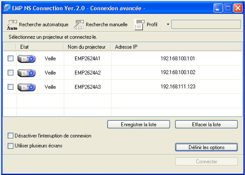 EPSON EMP-1815 - Cliquez sur "Recherche automatique". - 1
