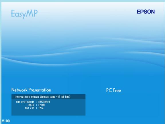 EPSON EMP-1815 - Appuyez sur le bouton [EasyMP] de la télécommande et assurez-vous que "EasyMP" s'affiche bien à l'écran. - 17
