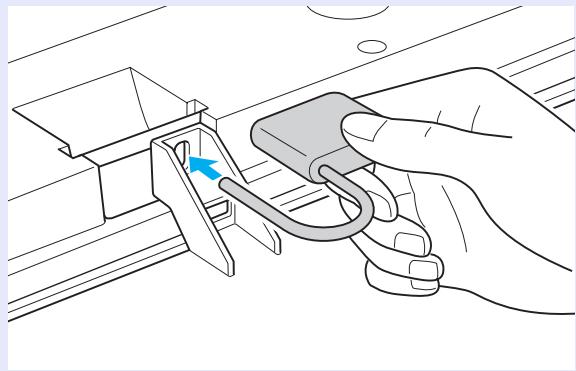 EPSON EMP-6100 - Méthode de verrouillage du couvercle du câble (EMP-6100 uniquement) - 1