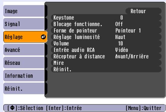 EPSON EMP-6110 - Menu Réglage - 1