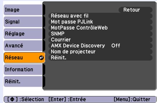 EPSON EMP-6110 - Menu Réseau - 1