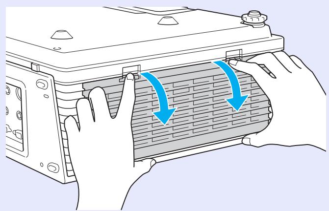 EPSON EMP-6110 - Ouvre le couvercle du filtré à air. - 1