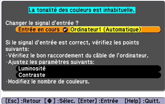 EPSON EMP-6110 - Selectionnez un élément de menu. - 9