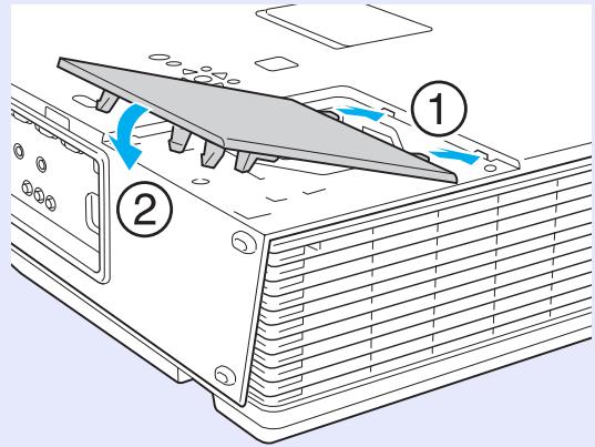 EPSON EMP-6110 - Replacez le couvercle de la lampe. - 1