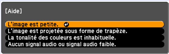 EPSON EMP-6110 - Selectionnez un élément de menu. - 1