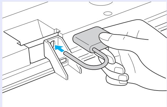 EPSON EMP-6110 - Méthode de verrouillage du couvercle du cable - 1