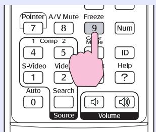 EPSON EMP-6110 - Maintenez le bouton [Freeze] enforcé pendant environ 5 secondes. - 1