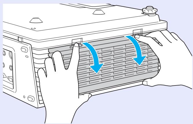 EPSON EMP-6110 - Ouvrez le couvercle du filtré à air. - 1
