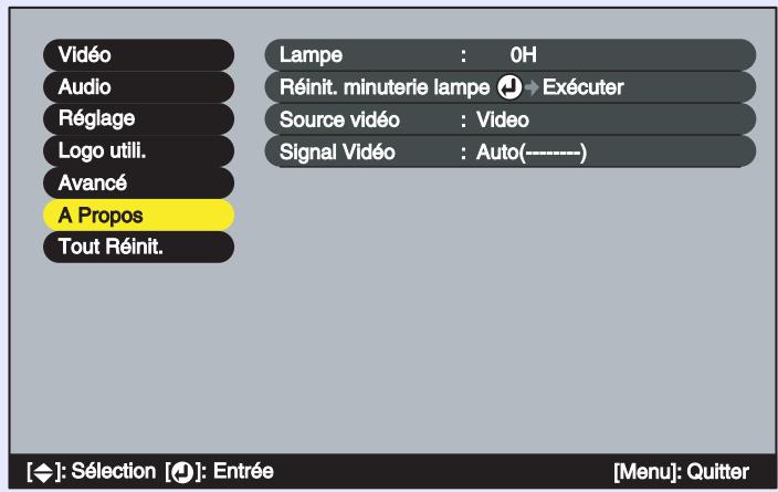 EPSON EMP-73 - Menu "A Propos" - 2