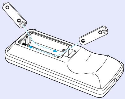EPSON EMP-732 - Installez les piles. - 1
